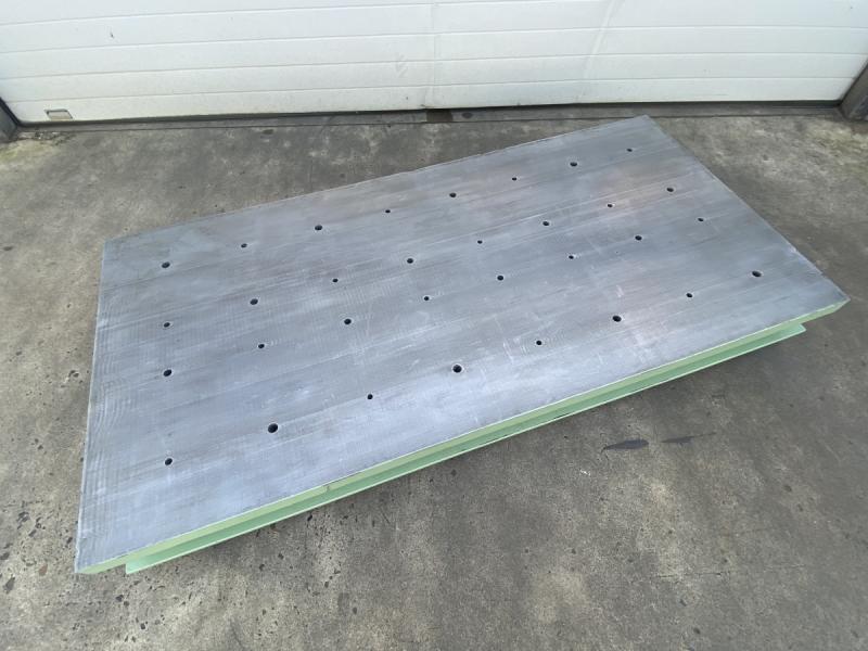 Aufspannplatte, Aufspanntisch, bearbeiteter Stahl Maschinentisch