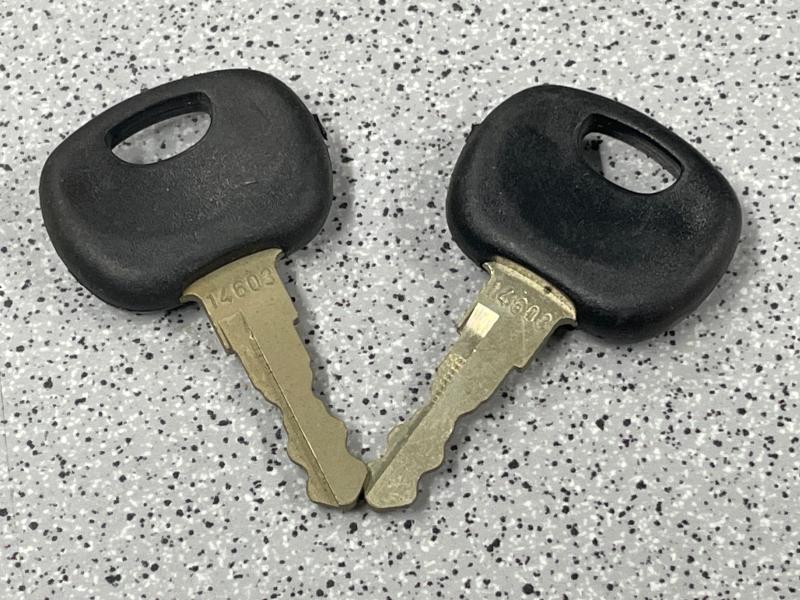 2 Stück Baumaschinenschlüssel, Zündschlüssel für verschiedene Fabrikate, Türschlüssel