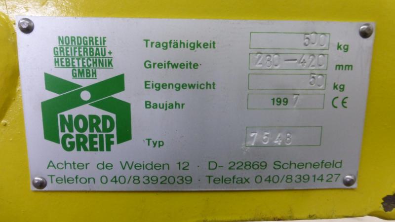 Materialklammer, Materialgreifer, Lastklammer, Tragklammer, Hebeklammer, Blockzange