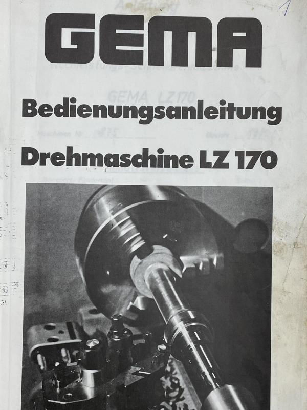 Bedienungsanleitung, Betriebsanleitung, Stromlaufplan für Drehmaschine
