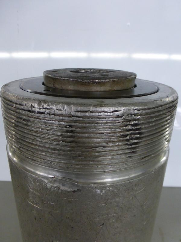Einfachwirkender Leichtmetallzylinder mit Federrückzug, Hydraulikstempel, Hydraulikzylinder, Lukaszylinder, Maschinenheber Hohlzylinder