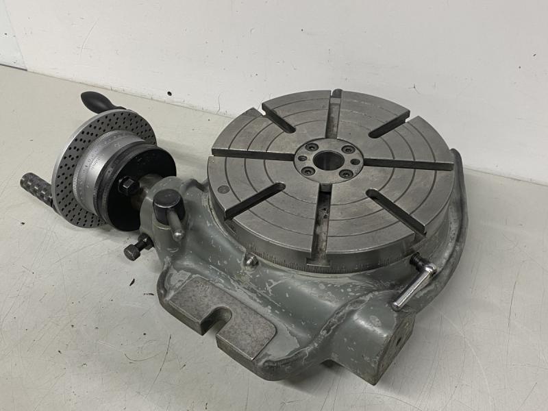 Rundtisch, Rundteiltisch mit Kurbel und Lochscheibe