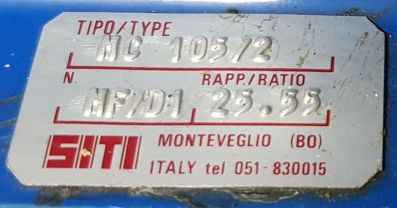 Getriebemotor mit Motorbremse und SITI Getriebe, Käfigläufer 0,37 kW, Drehzahl 55,5 U/min