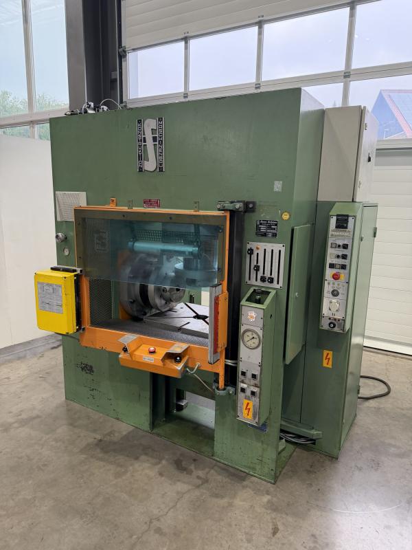 Doppelständer - Hydraulikpresse mit zusätzlichen Seitenzylinder Vertikal + Horizontal je 100 ton.