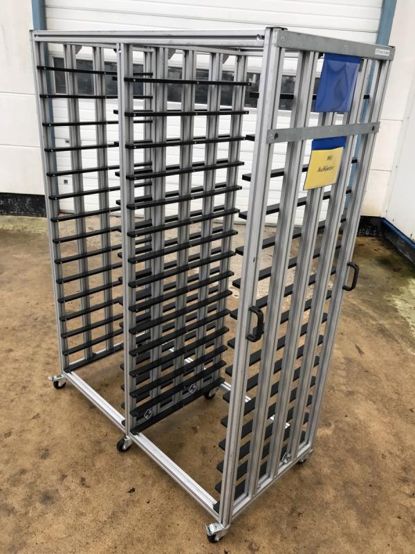 Regal aus Aluminium Systemprofil, Aluregal, Einschubregal, Aluminiumgestell