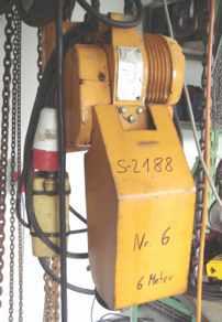 E-Kettenzug, Elektro Hubwerk, Kran 250 kg, Hakenweg 6 Meter 