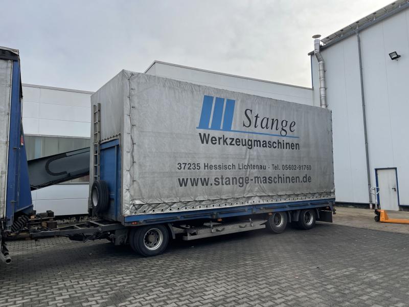 3-Achs LKW-Anhänger, Tieflader-Anhänger, Plateauanhänger mit Plane, Schiebeplane ETSCHA