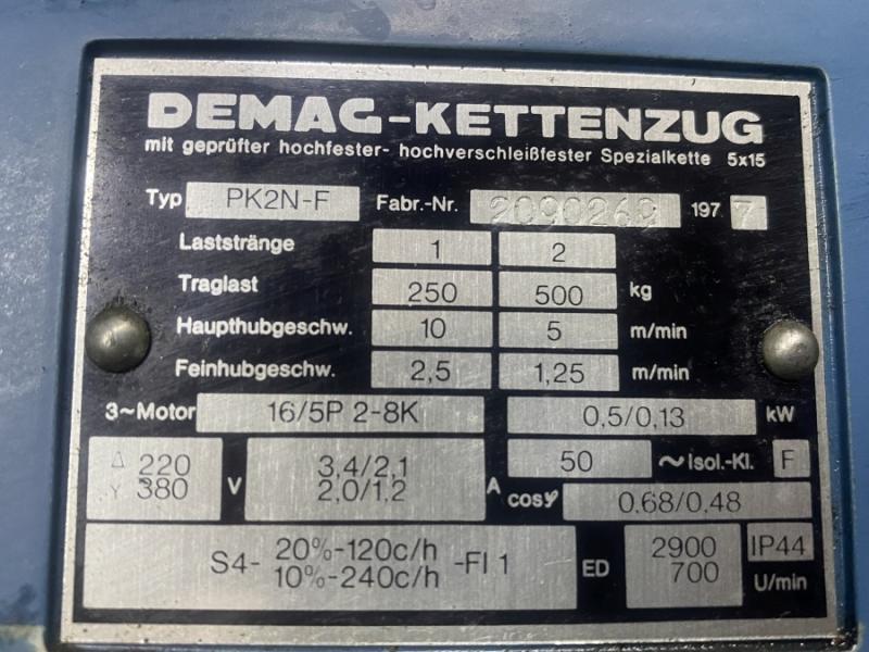 E-Kettenzug, Elektro Hubwerk, Kran 500 kg