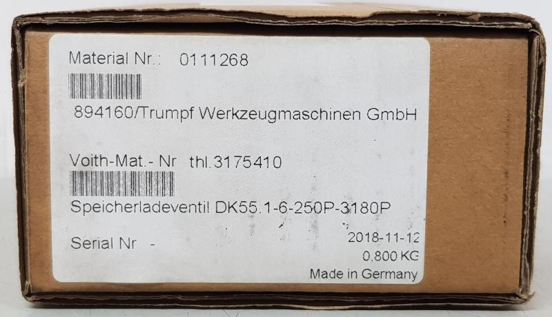 Druckbegrenzungsventil, Speicherladeventil 111268 passend für TRUMPF TC 500 / 1300 Druckbegrenzungsventil, Speicherladeventil 111268 passend für TRUMPF TC 500 / 1300