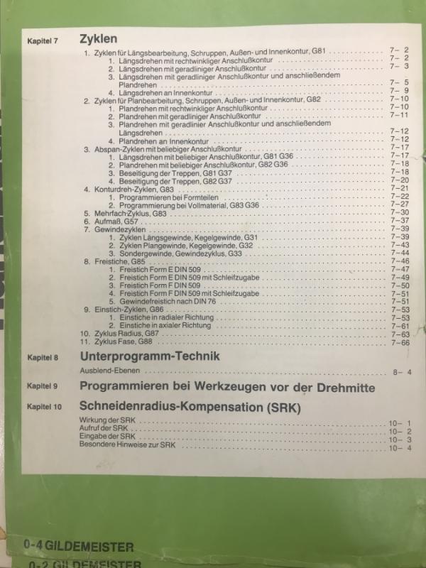 Programmieranleitung, Betriebsanleitung, Bedienungsanleitung, Handbuch, Anleitung, Operation Manual, für CNC Drehmaschine