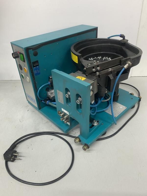 Vibrationsförderer als Schraubenzuführung mit pneumatik Schrauberstativ Eco Line