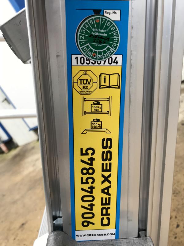 Stationäre Podestleiter, Plattformtreppe, Aluleiter, Überstieg