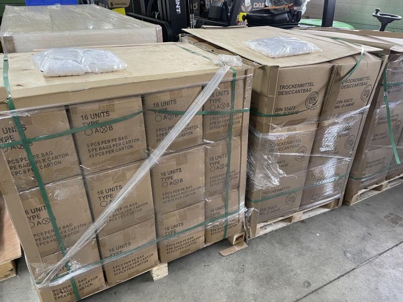 27 kg Trockenmittel zum binden von Feuchtigkeit in 16TME Beuteln, Desiccantbag nach DIN-55473-B