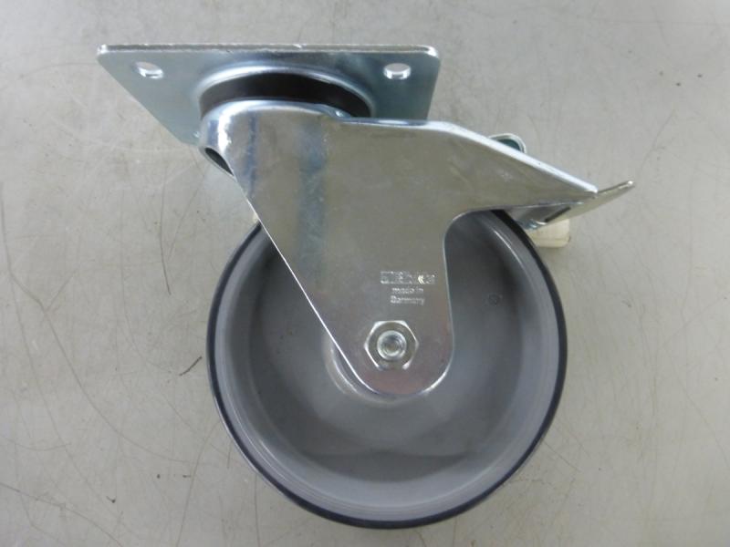 4 Stück Bockrollen, Lenkrollen mit Feststeller, lenkbare Schwerlastrolle für Transportroller