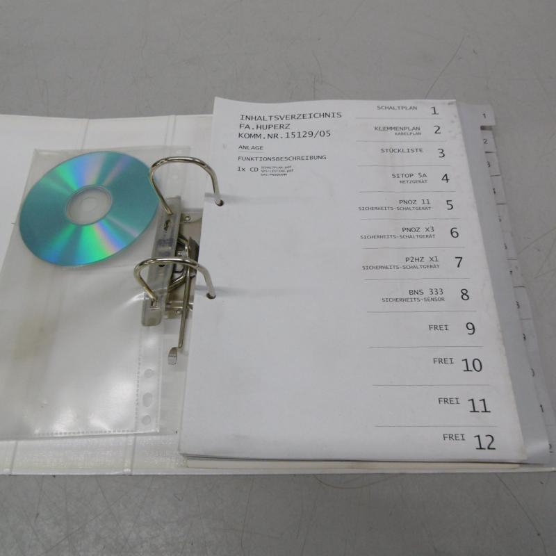 Betriebsanleitung, Programmieranleitung, Alarmliste und Anleitung Lichtbogenschweissen für Motoman Roboter,  diverse Projektdokumentationen bestehend aus Bedienungsanleitung, Stromlaufplan, SPS Programm im Lieferumfang enthalten