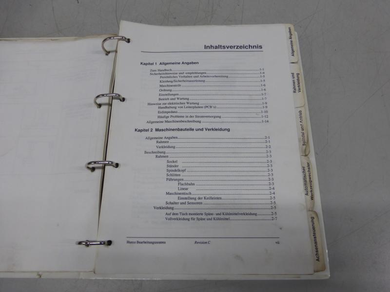 Bedienerhandbuch, Betriebsanleitung, Bedienungsanleitung, Programmieranleitung,  Handbuch, Anleitung für CNC Werkzeug Fräsmaschine