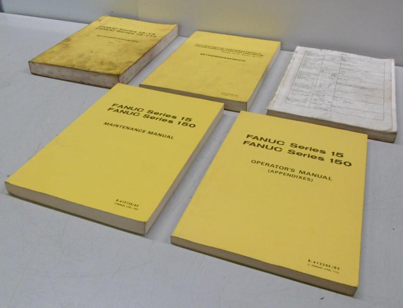 Handbuch Satz, Betriebsanleitung, Bedienungsanleitung, Maintenance Manual,  Operators Manual Fanuc Series 15 / 150 für Drehmaschine, Drehbank, Lathe