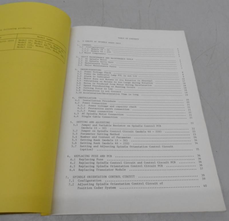 Handbuch, Betriebsanleitung, Bedienungsanleitung, Maintenance Manual,  FANUC AC Spindle Servo Unit S series