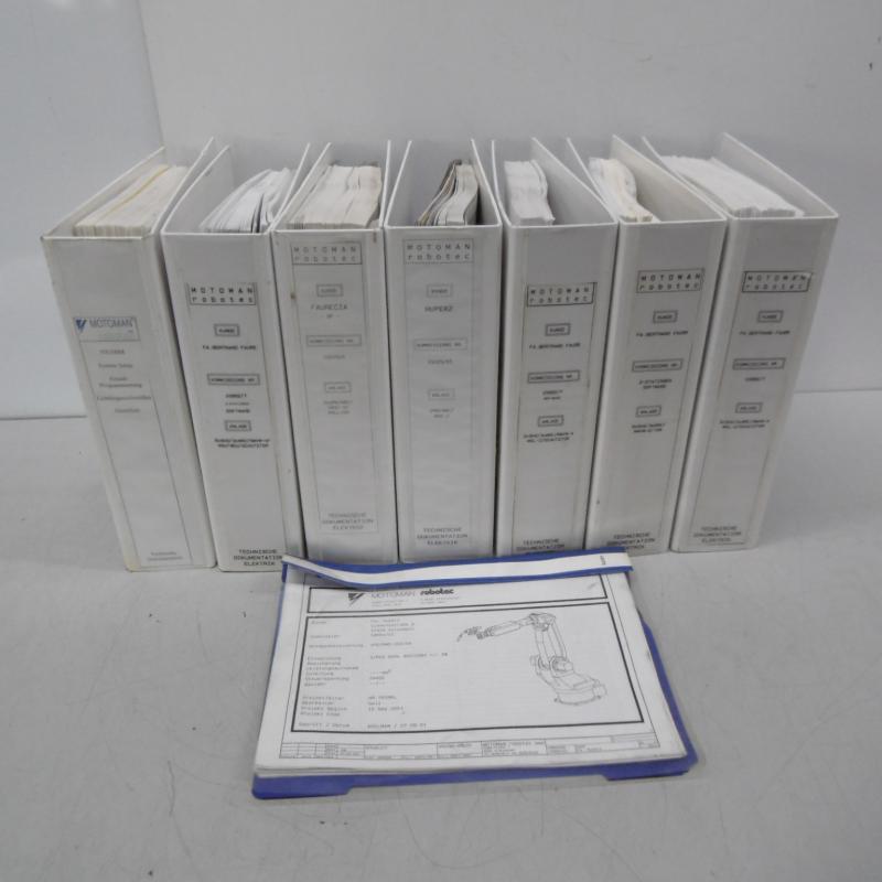 Betriebsanleitung, Programmieranleitung, Alarmliste und Anleitung Lichtbogenschweissen für Motoman Roboter,  diverse Projektdokumentationen bestehend aus Bedienungsanleitung, Stromlaufplan, SPS Programm im Lieferumfang enthalten