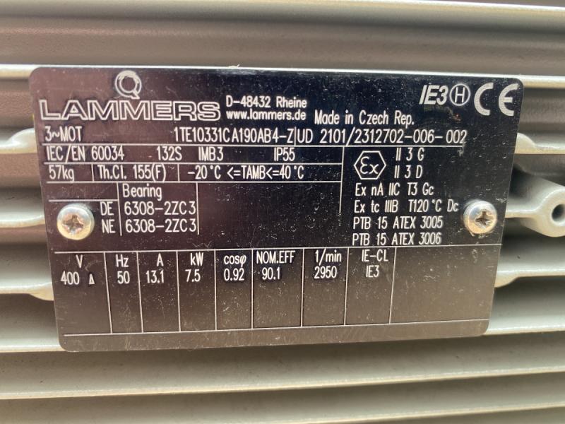 Drehstrom Elektromotor 7,5 kW Drehstrommotor Kraftstrommotor, E-Motor, Käfigläufer, Asynchronmotor