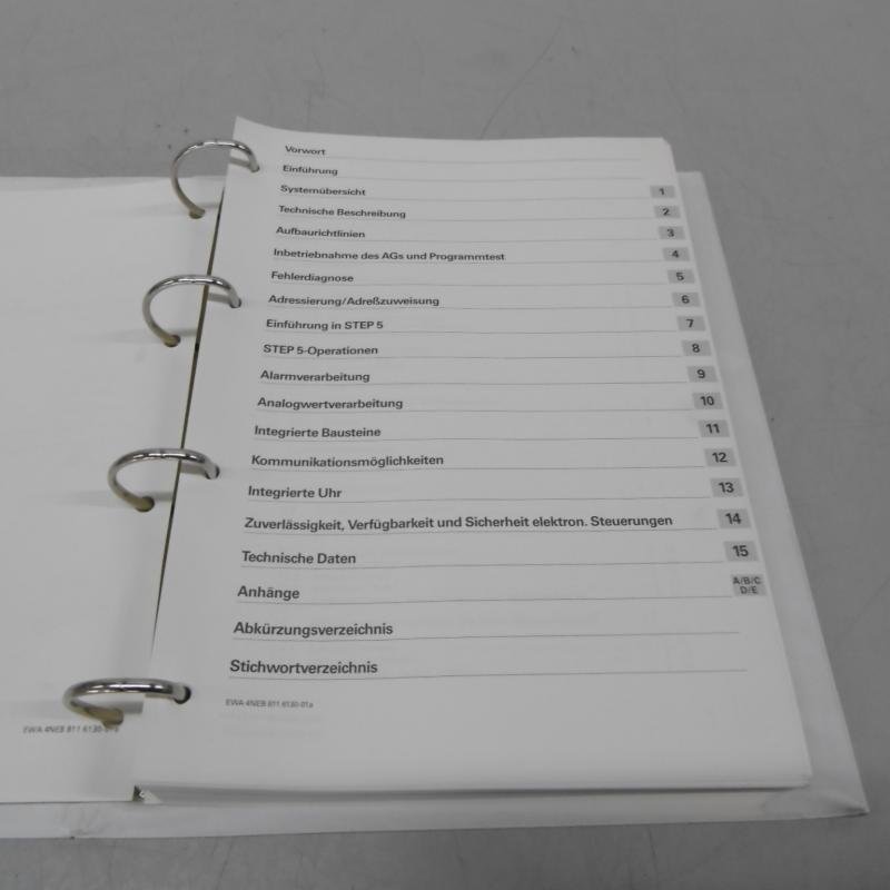 Handbuch, Programmieranleitung, Betriebsanleitung, Bedienungsanleitung,  Gerätehandbuch Automatisierungsgerät, STEP5, 