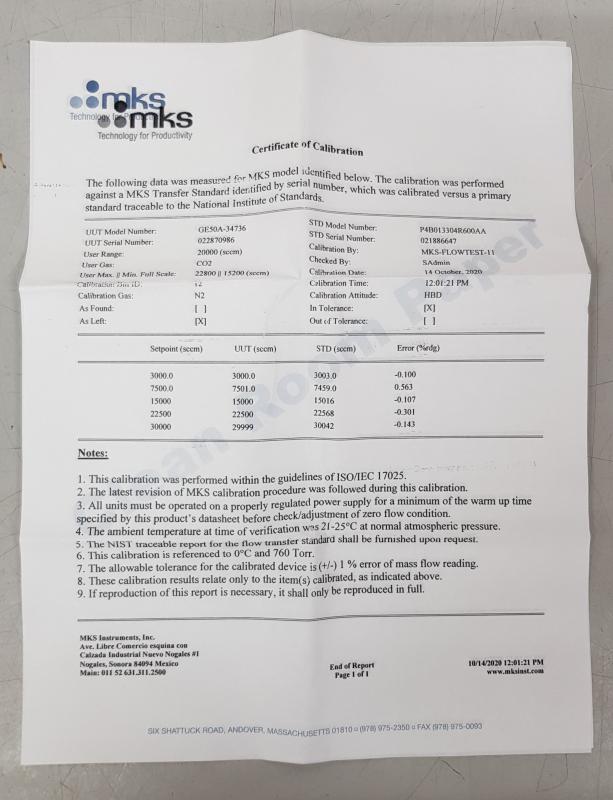 MFC - Digital gesteuerter Massendurchflussregler für Gas, Mass Flow Controller - Neu / unbenutzt