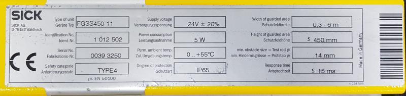 Mehrstrahl- Sicherheits- Lichtschranke, Lichtvorhang, Fingerschutz, Sender und Empfänger