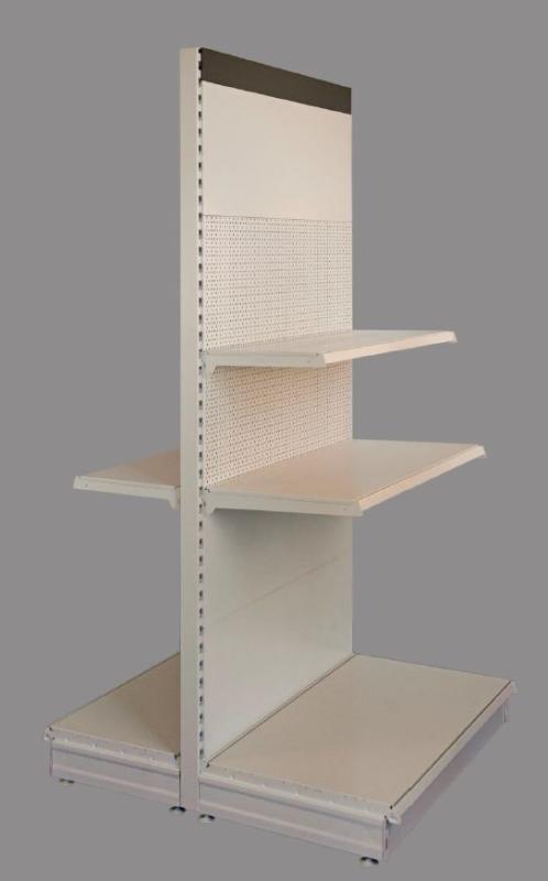 Rückwand mit Rundlochung für Ladenbauregale, Blech, Metall, Rückwand für Ladenregale