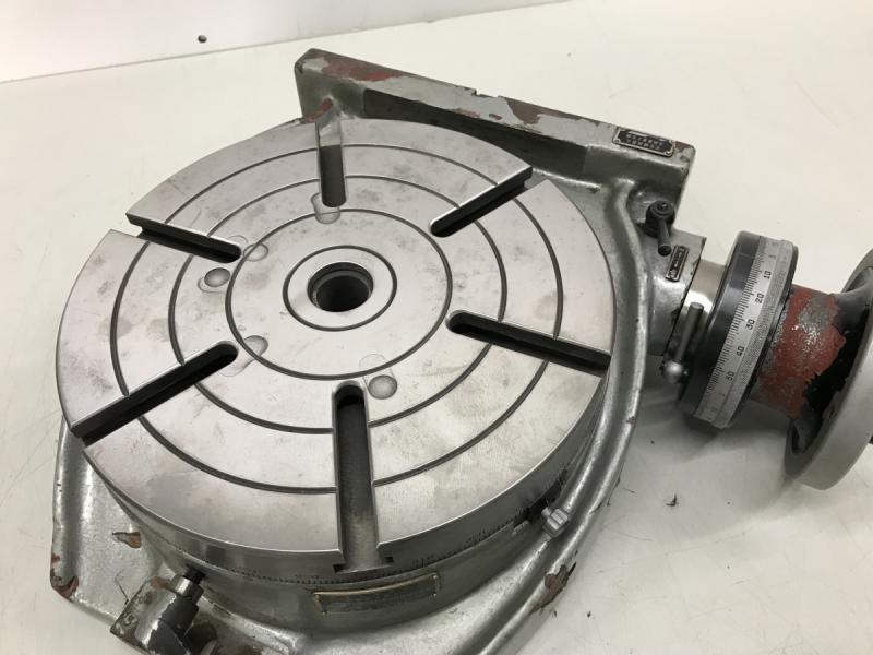 Rundtisch, Rundteiltisch mit Kurbel und Skala zum direkten und indirekten Teilen, Vertikal+Horizontal