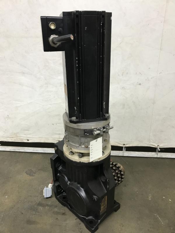 Synchron- Servomotor mit Haltebremse und Getriebe, Getriebemotor, Elektromotor, Winkelgetriebemotor