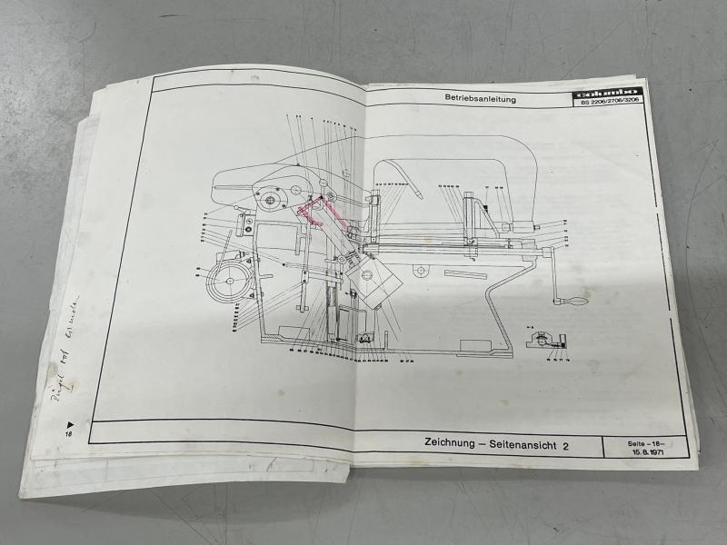 Bedienungsanleitung, Hydraulikplan und Schaltplan für Bügelsäge
