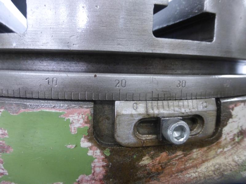 Rundteiltisch mit Kurbel und Skala am Rundtisch zum direkten Teilen