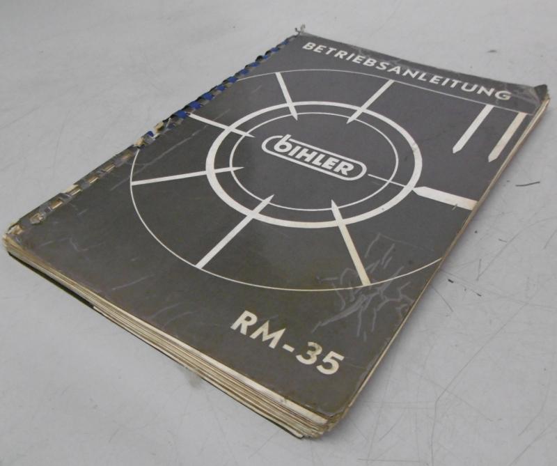 Betriebsanleitungen für verschiedene Stanzbiege- und Schweißautomaten mit Motorhaspel BIHLER 