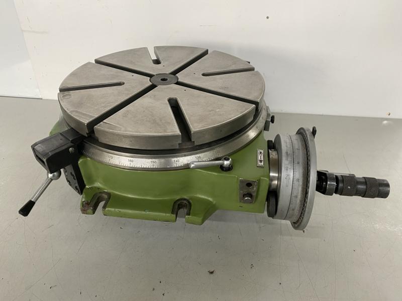 Rundtisch, Rundteiltisch mit Kurbel und Lochscheibe