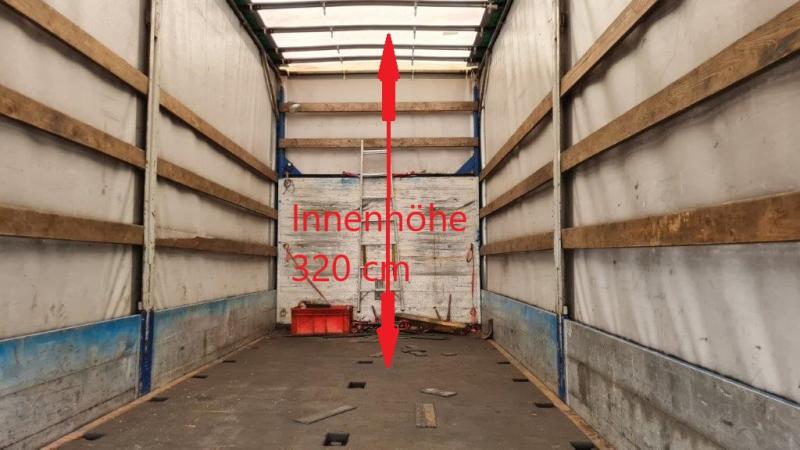 3-Achs LKW-Anhänger, Tieflader-Anhänger, Plateauanhänger mit Plane, Schiebeplane ETSCHA