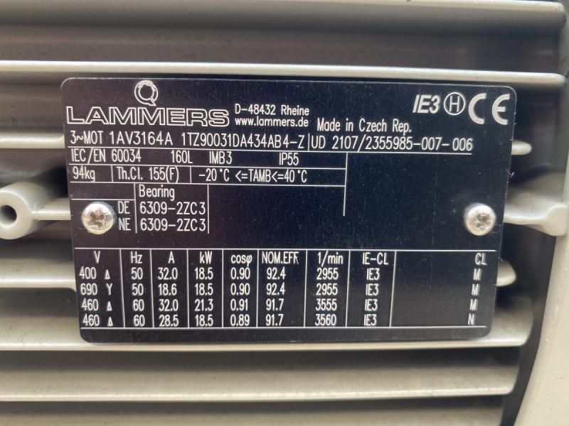 Drehstrom Elektromotor 18,5 kW, Drehstrommotor Kraftstrommotor, E-Motor, Käfigläufer, Asynchronmotor