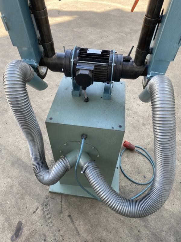 Doppelseitiger Schleifbock, Bandschleifer, Bandschleifmaschine Schmiergelbock mit 2x Bandschleifarm