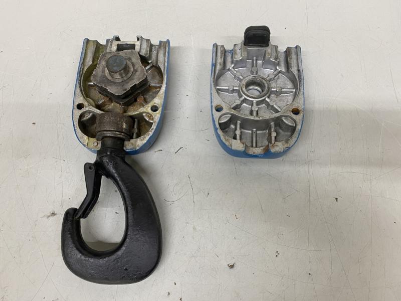 Kranhaken, Hubflasche, Unterflasche für Kettenzug, Lasthaken, 2-strängig