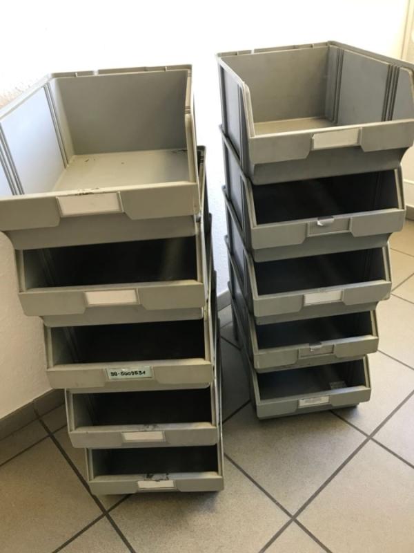 20 Stück Sichtlagerkästen, Lagerkästen, Lagerbehälter