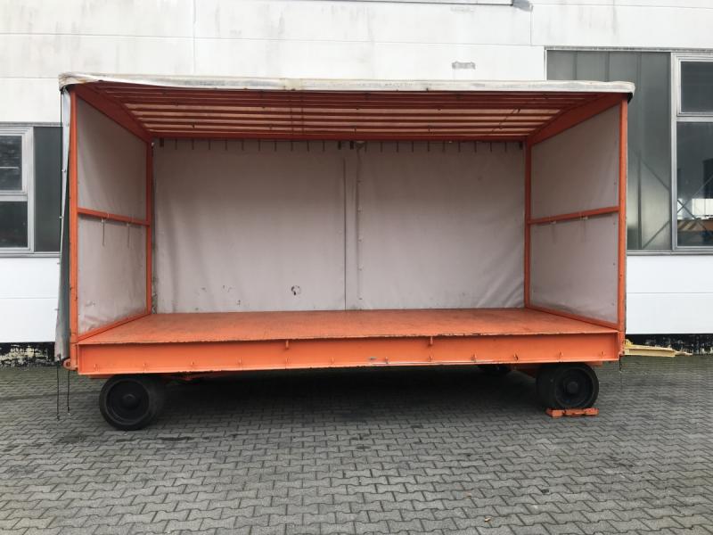 Plattform-Transportwagen, Schwerlastanhänger, Industrieanhänger mit 2-Achs Drehschemellenkung