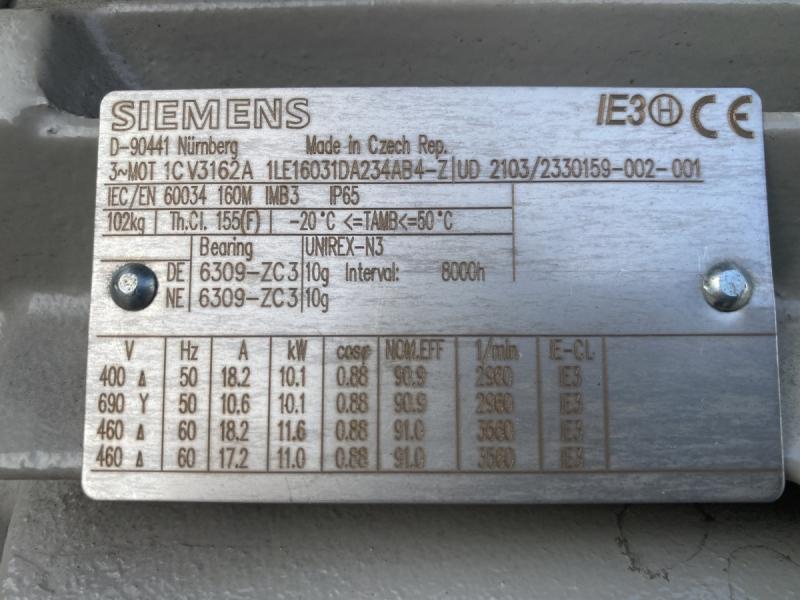 Drehstrom Elektromotor 10,1 kW Drehstrommotor Kraftstrommotor, E-Motor, Käfigläufer, Asynchronmotor