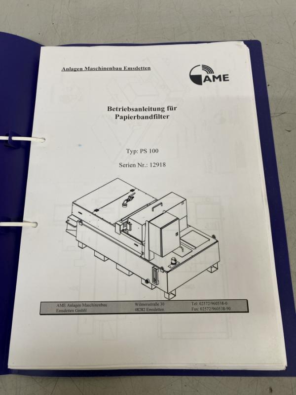 Bandfilteranlage, Schwerkraft-Papierbandfilter, Kühlschmierstoff-Filter
