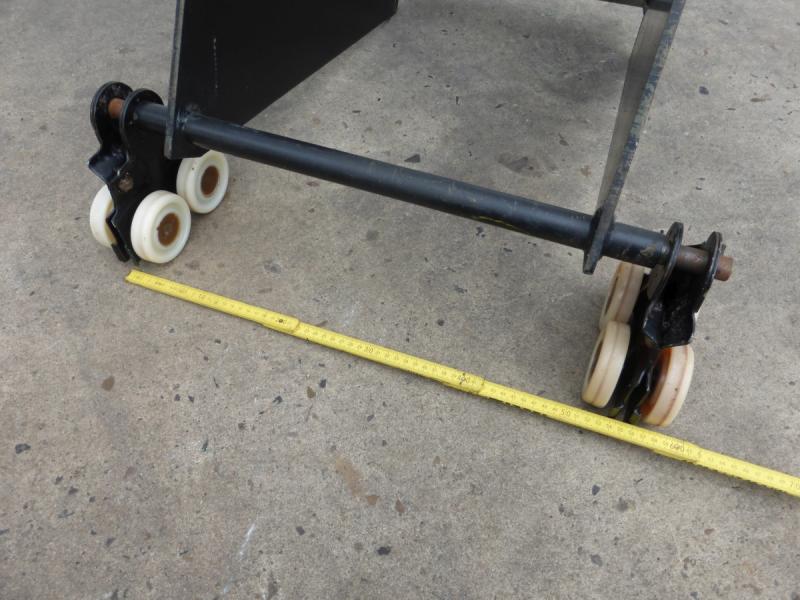 Zweischienenkatze, Handfahrwerk für Kettenzug, Hängekranbahn, Kran Laufkatze, Fahrwerk, Rollfahrwerk