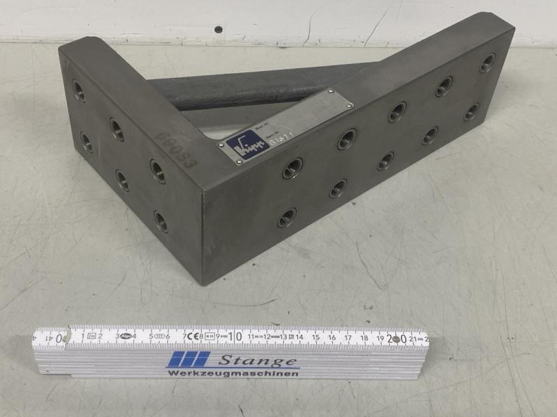 Aufspannwinkel, Winkeltisch mit Rasterbohrungen und Gewindeeinsätzen Spannturm, Präzisionswinkel