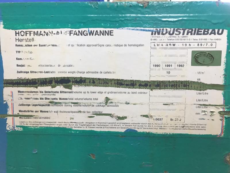 Auffangwanne, Lagerpalette für Gefahrstoffe