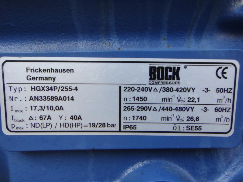 Wärmepumpe mit BOCK Kältemaschine, Kältemittel-Verdichter mit Verdampfer zur Wärmeerzeugung Wärmepumpe mit BOCK Kältemaschine, Kältemittel-Verdichter mit Verdampfer zur Wärmeerzeugung