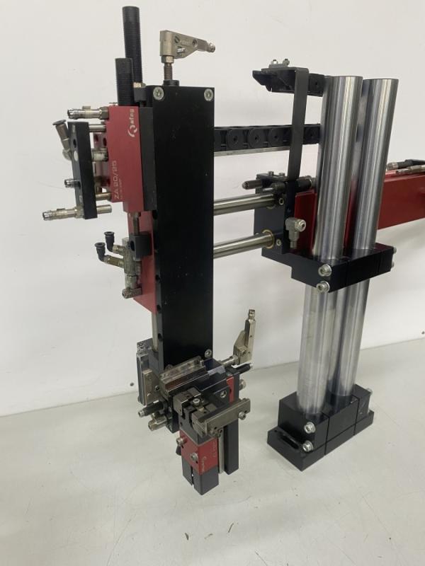 Pneumatischer Pick & Place Manipulator, Ladeeinheit wie Scara Roboter mit Parallel-Greifer