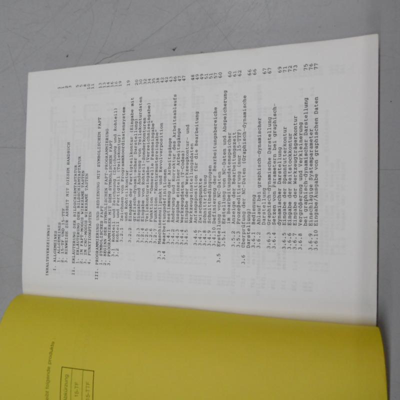Handbuch Satz, Betriebsanleitung, Bedienungsanleitung, Maintenance Manual,  Operators Manual Fanuc Series 15 / 150 für Drehmaschine, Drehbank, Lathe