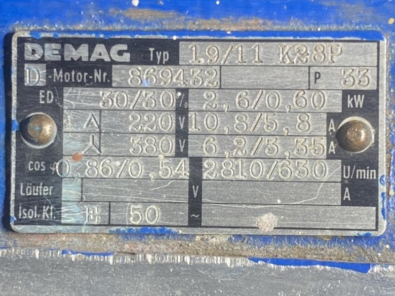 Elektro Hubwerk, Kran, E-Seilzug, Seilwinde Hubkraft 2000 kg
