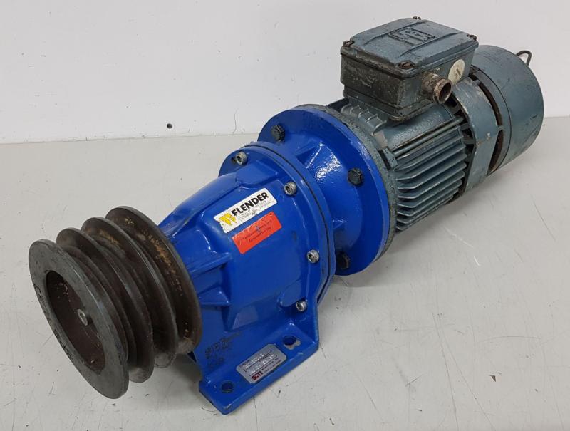 Getriebemotor mit Motorbremse und SITI Getriebe, Käfigläufer 0,37 kW, Drehzahl 55,5 U/min